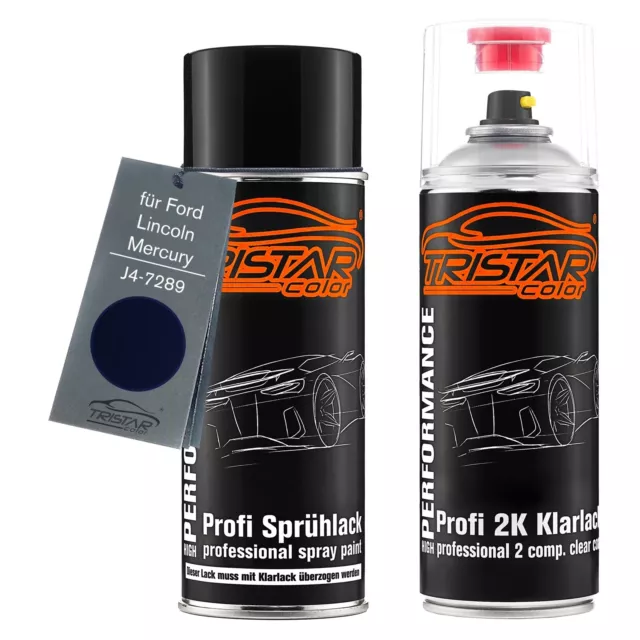 Autolack 2K Spraydosen für Ford Lincoln J4 7289 Deep Impact Blue Perl Metallic