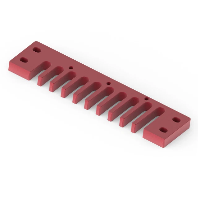 (red)Comb Harmonica Part Aluminum Alloy Comb Harmonica Part For Marine