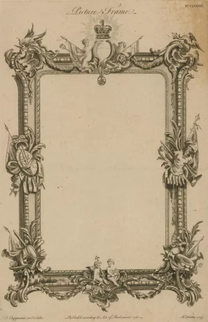 Thomas Chippendale - Gravure Du 18Ème Siècle, Design De Cadre Photo