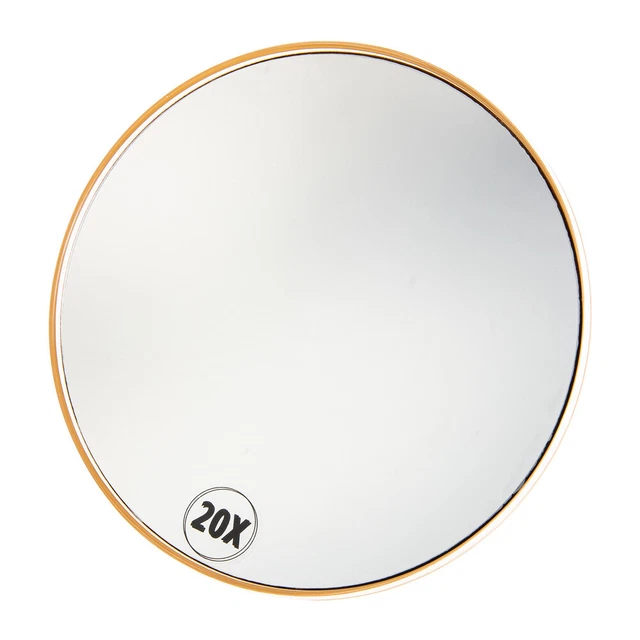 Espejo de succión de belleza de viaje LED maquillaje espejo de baño caqui acrílico