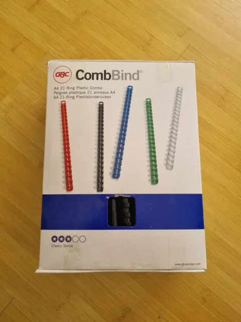 Gbc Combbind Binding Comb A4 19Mm Black Pack 100 4028601