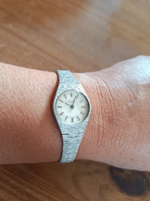 Montre Bracelet Art Déco Argent Massif Et Vermeil - Vintage - Mouvement Quartz - Femme