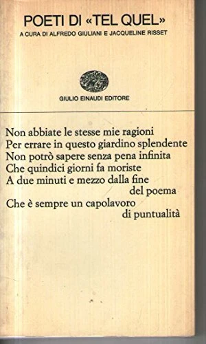 poeti di tel quel giuliani B00YYL8NFU