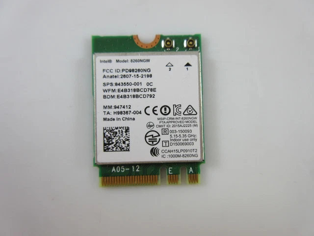 Carte WiFi Intel WM3B2200BG PA3362U-1MPC D'occasion - Fonctionnelle, Origine Chine