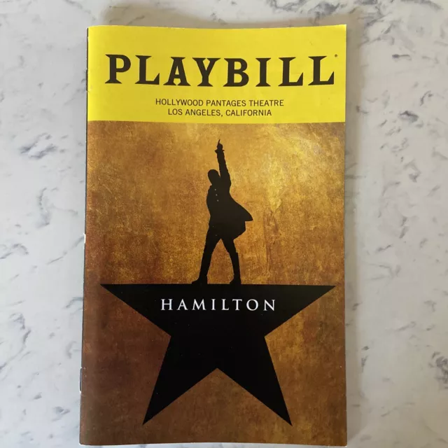 Hamilton Playbill program Los Angeles, CA Hollywood Pantages Theater 2021 - 2022