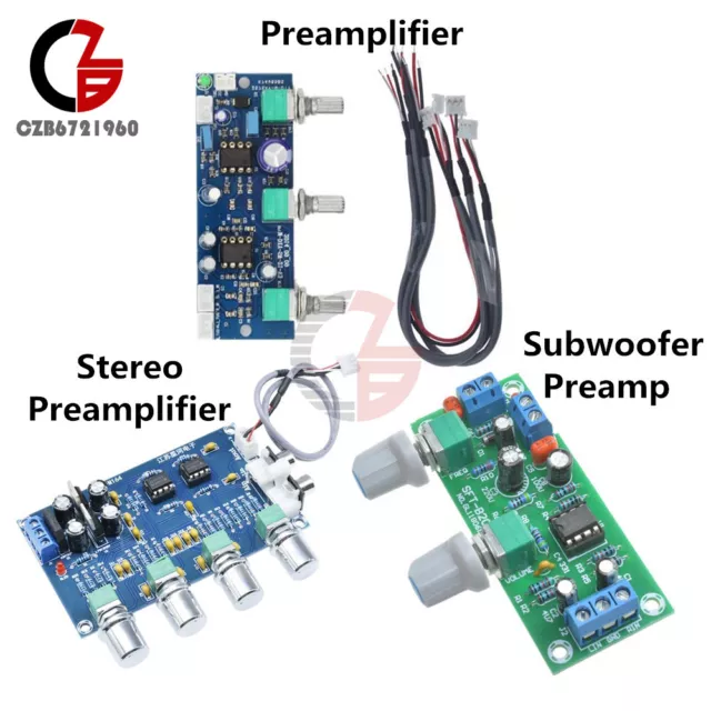 NE5532 Stereo Subwoofer Preamp Tone Control DIY Amplifier Board Module DC 12-24V