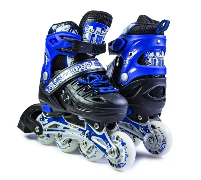 Inline Skates  Adjustable Roller Blades for Boys and Girls, Size Medium 2.5-5 UK