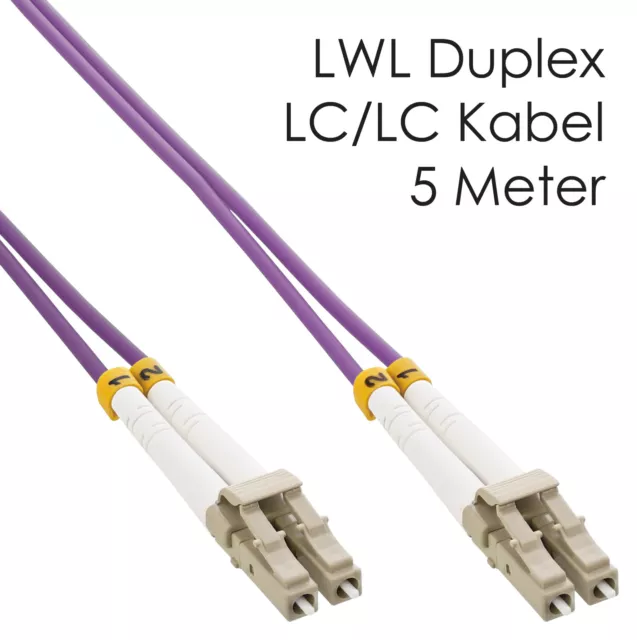 5M LWL Duplex Câble LC/LC 50/125 Μm OM4 Lc-upc/Lc-upc Fibre Channel Pièce LWL-4