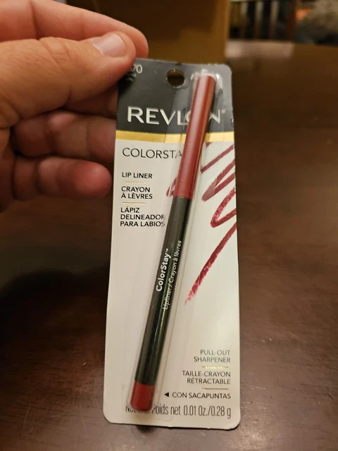Delineador de labios Revlon Colorstay 670 vino, afilador extraíble, nuevo y sellado