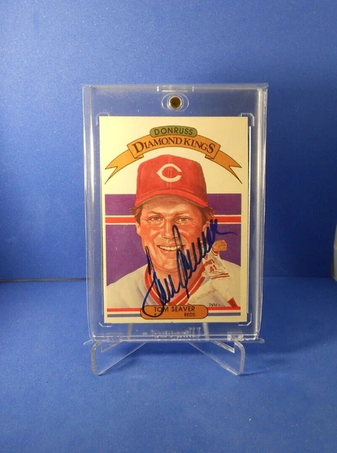 1982 Donruss Diamond Kings Tom Seaver SGC Certified Auto Reds