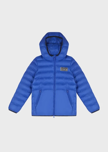 6Lbb03 Giubbotto Bambnino Ea7 Emporio Armani Kids Piumino Giubbino Winter Blu