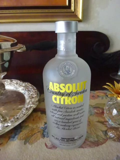 EMPTY BOTTLE Absolut Citron Vodka 700ml-COUNTRY OF SWEDEN-FREE POSTAGE