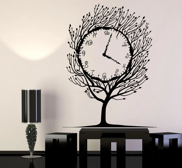 Vinyl Wall Decal Art Tree Clock Salvador Dali Home Decor Stickers (1280ig)
