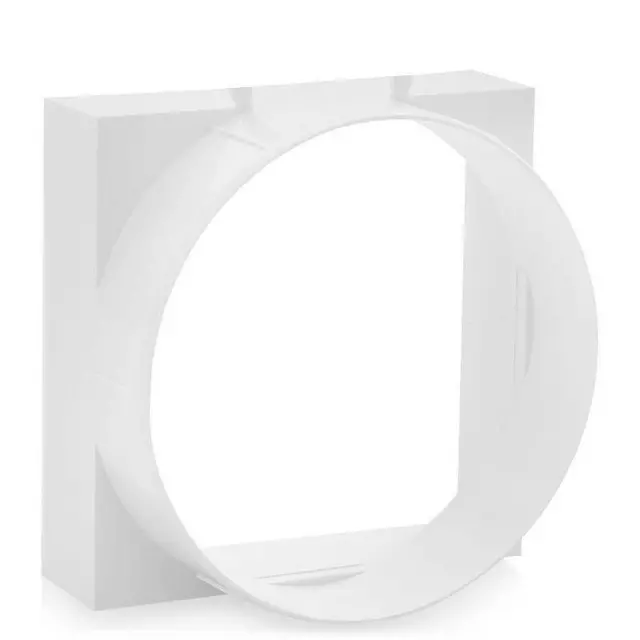 Ducting Pipe Channel Connector 100mm 4 " 90.5mm x 90.5mm Adapter Square KO100-29