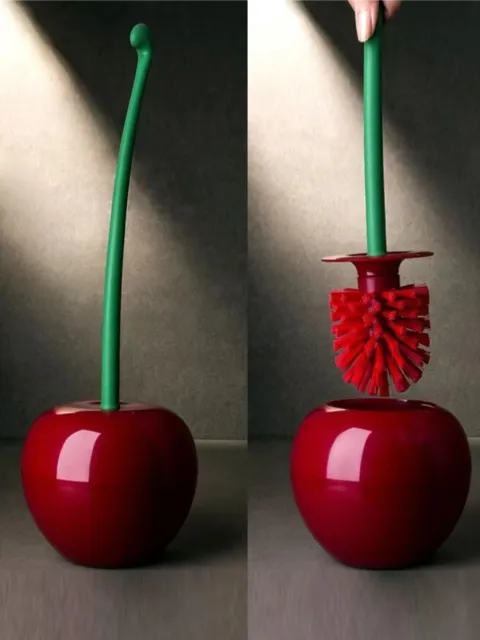 Cherry Shaped Toilet Brush And Holder Set Standing WC Bathroom Cleaning Brush UK