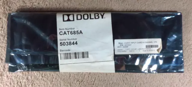 NEW SEALED ! ~ DOLBY CAT685A Audio Input Card 6 Channel CP5 P/N 2475507