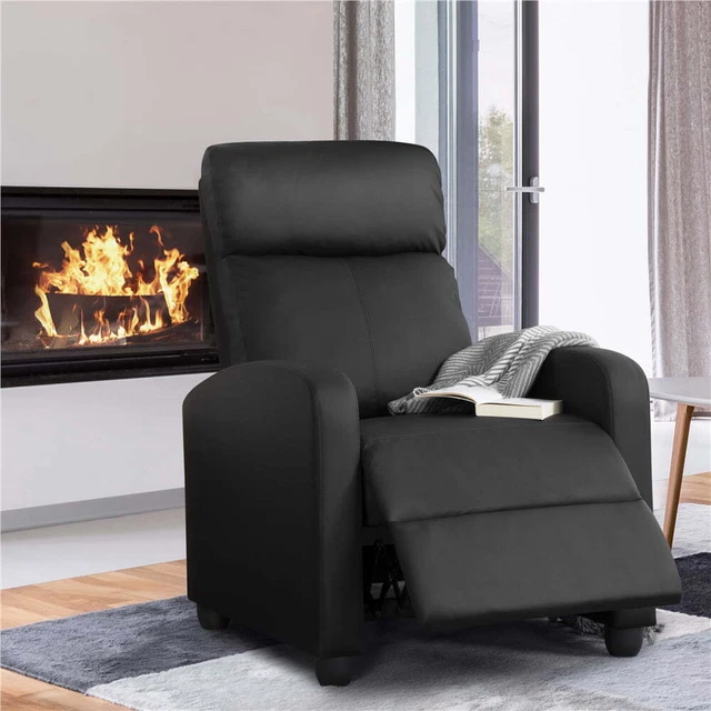 Recliner Chair Leather Modern Single Reclining Sofa Home Theater Seating Club