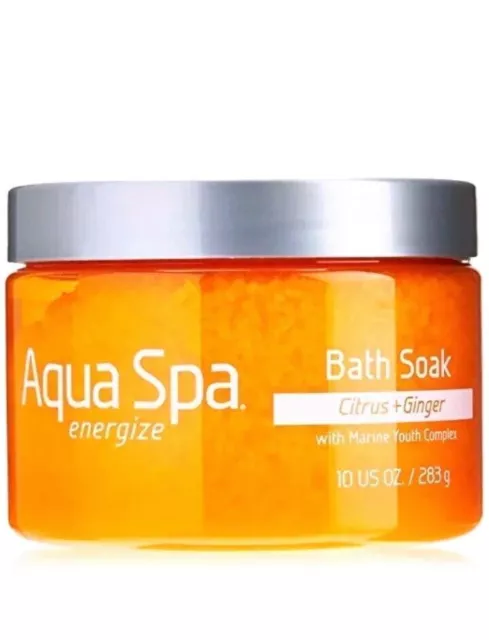 Aqua Spa Energize Bath Soak Citrus & Ginger With Marine Youth Complex 10 US OZ