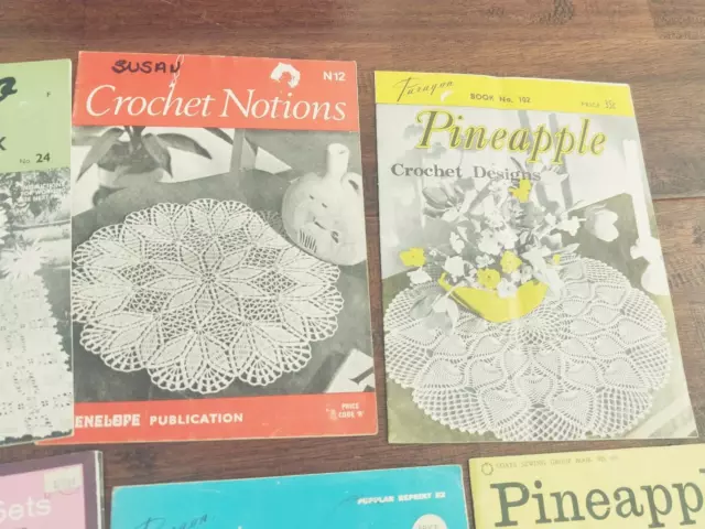 10 X Crochet Books patterns for doilies, tablecloth, bedspread, edgings and more 3