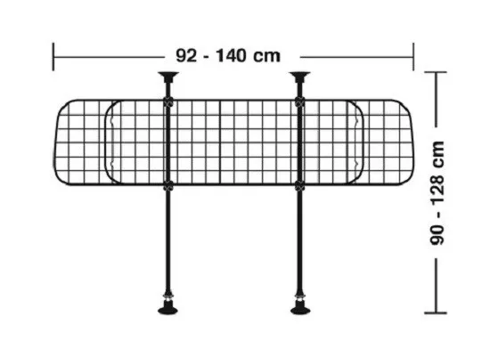 Griglia Divisoria Per Auto Trasorto Animali Merci Rete Metallica Per Baule Cani