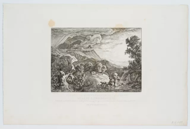 L. RICHTER (1803-1884), Gegend am Monte Serone bei Olevano,  1830, Radierung 2