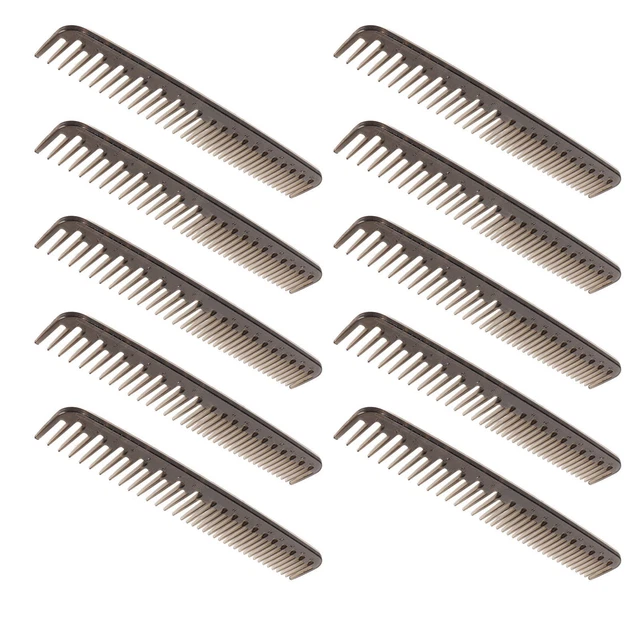 10pcs Double Tooth Comb Detangling Prevent Static Lightweight Wide Fine Teet Zz1