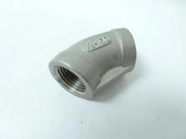 198873 New-No Box; MFG- MDL-Unkn89320 Pipe Elbow; 1/2" NPT45 Degree; 316 SS