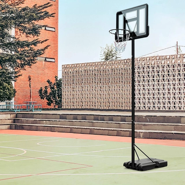 Höheverstellbarer Basketballkorb Basketballständer mit Rollen Basketballanlage