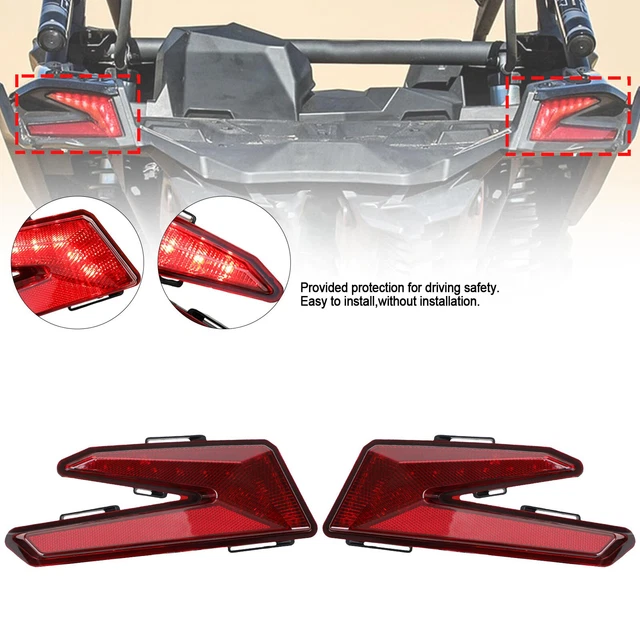 Left Right Red LED Brake Tail Lights For Can Am Maverick x3 TURBO 2017-2021
