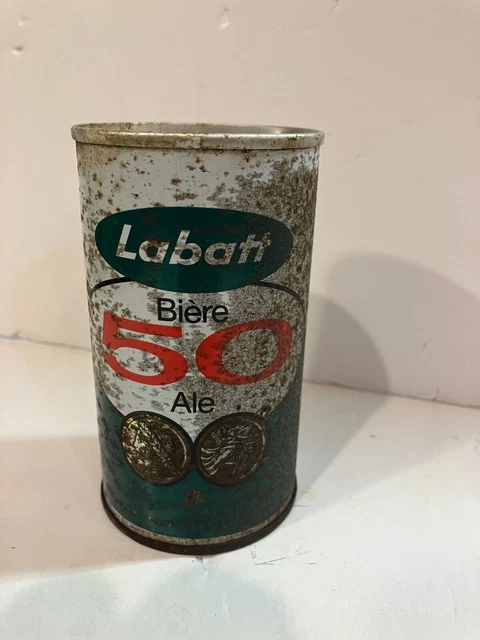 VINTAGE LABATT'S 50 ALE FLAT TOP BEER CAN CANADA SIGN LABATT Montreal ...
