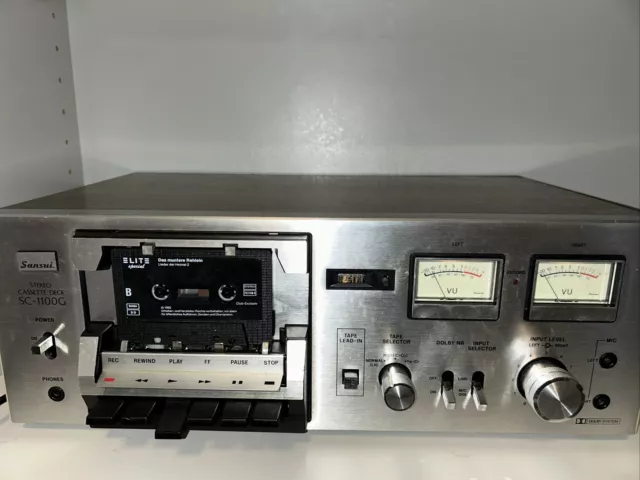 Sansui  Analog Cassette Tabe Deck  Sansui SC-1100g Kassetten Player Neue Riemen