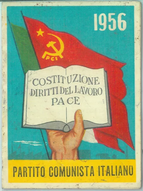 87122 - vintage document  TESSERA D'EPOCA - Partito COMUNISTA ITALIANO 1956