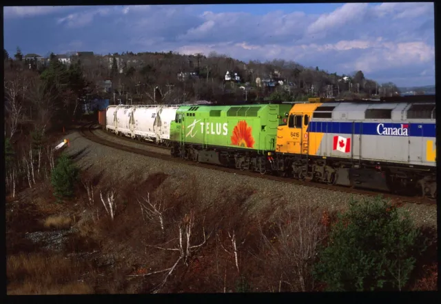 Original Railroad Slide - VIA Rail Canada 6429+ Birch Cove NS 11-2002 - UNK Film