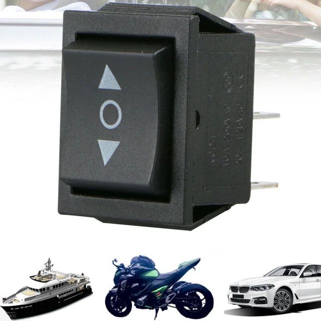On&off Momentanea Grande Nero Rettangolare Rocker Interruttore 6-Pin Dpdt 12V 20