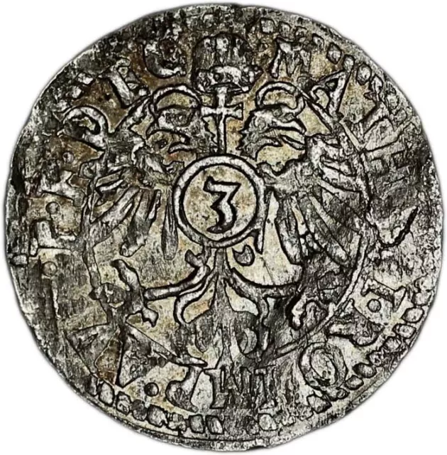 GERMAN STATES (PFALZ-ZWEIBRUCKEN) coin 3 Kreuzer 1611 VF+ Choice Very Fine
