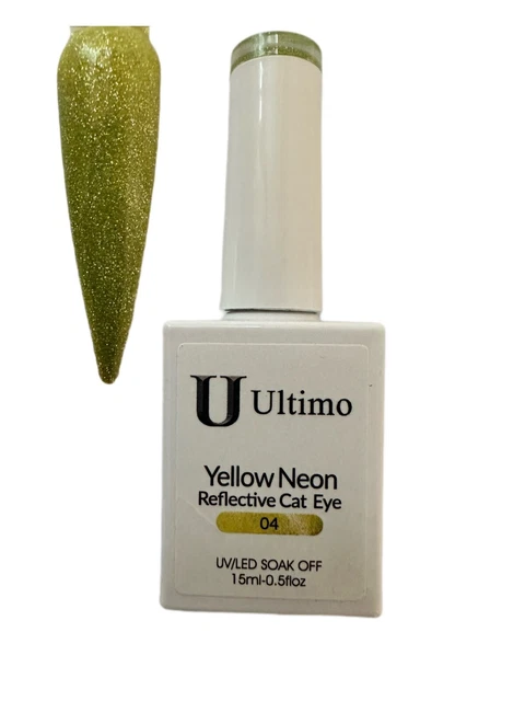 Gel Reflectante Ojo de Gato Gel UV/LED ÚLTIMO 15ml AMARILLO NEÓN #4