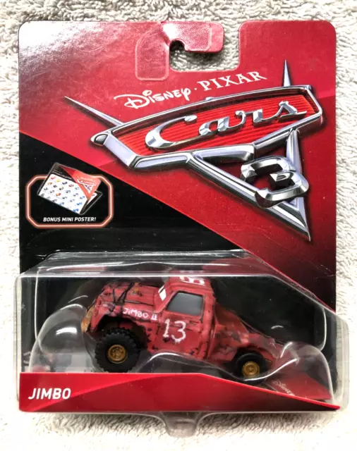JIMBO disney pixar cars 3 NEW IN PACKAGE thunder hollow 2016 crazy 8