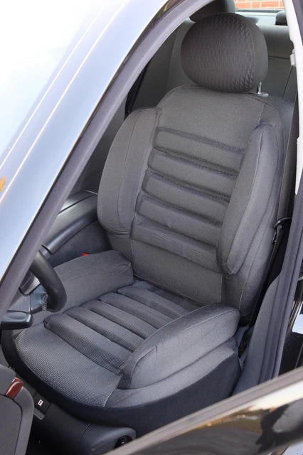 Anevios Lot 2 Housses Sièges Voiture Avant Noires + 1 Poche Zippée - Protection Universelle Imperméable