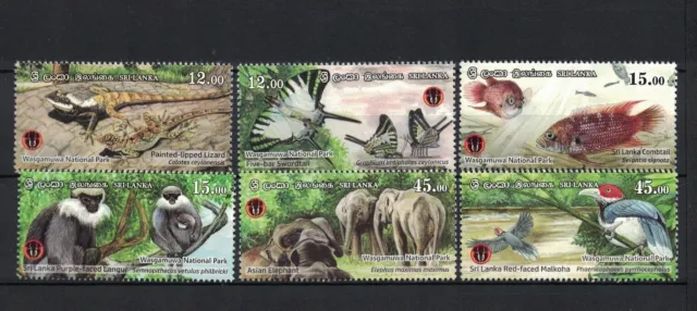 Sri Lanka 2019 stamp set from sheet ** / mnh Wasgamuwa National Park Fauna