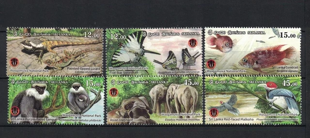 Sri Lanka 2019 stamp set from sheet ** / mnh Wasgamuwa National Park Fauna