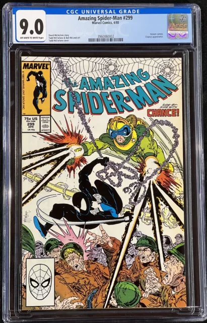 Amazing Spider-Man #299 CGC 9.0 Todd McFarlane 1st Venom Cameo