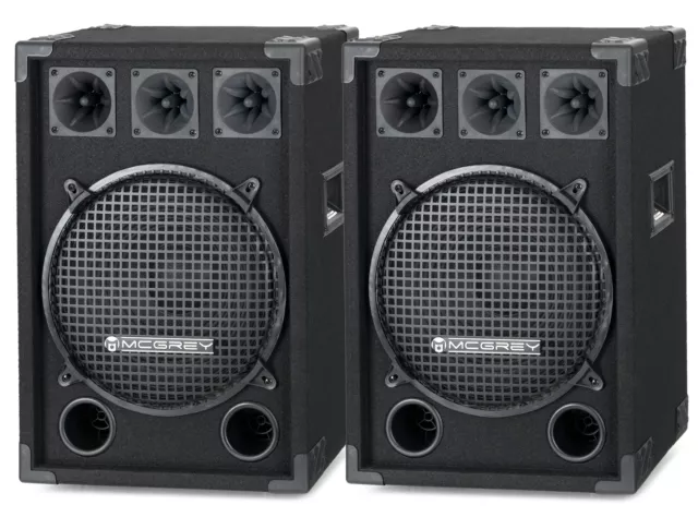 Par 12" (30 cm) DJ PA Altavoces Disco Bajo Sistema Subwoofer Caja Set 1200W