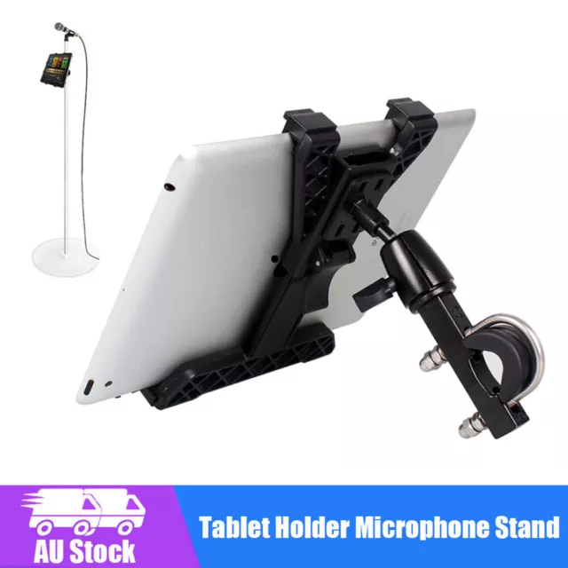 Universal Pro iPad Tablet Holder For Microphone Stand Music Stand Adjustable NEW