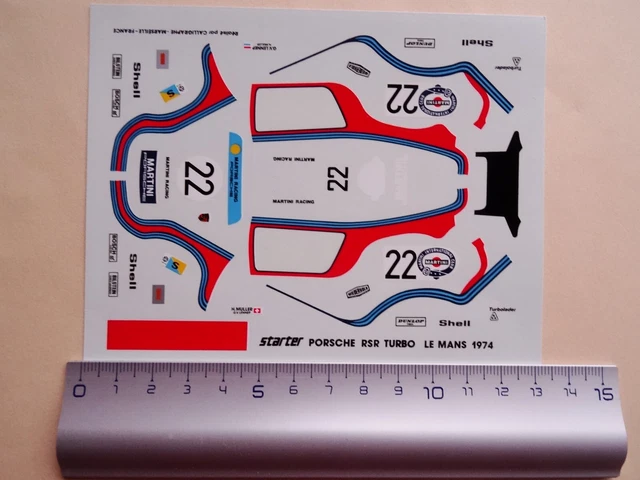 Kit Modèle Réduit Porsche RST Turbo Martini #22 Le Mans 1974 - Échelle 1:43, En Résine, Marque Starter