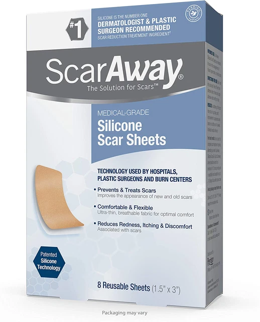 Scaraway Advanced Skincare Silicone Scar Sheets, Silicone Scar Sheets for Body S