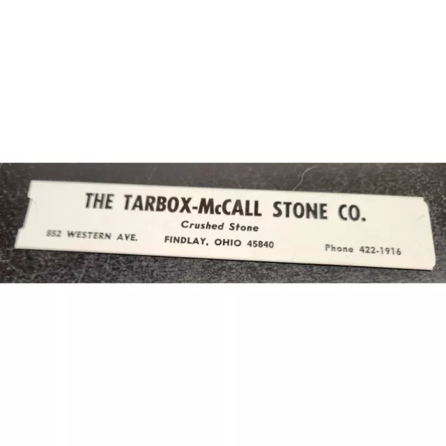 Tarbox-McCalll Stone Co. Sand, Gravel, & Stone Calculator - Findley Ohio-Vintage