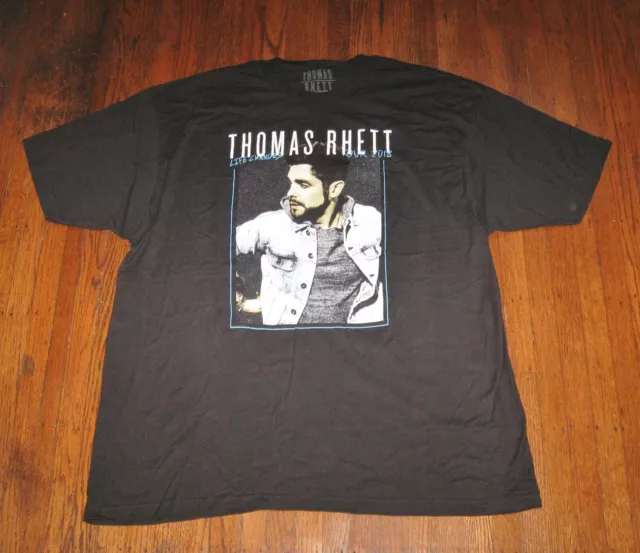 Thomas Rhett 2018 Life Changes Tour Black Tee Shirt 2XL 100% Cotton Made Mexico