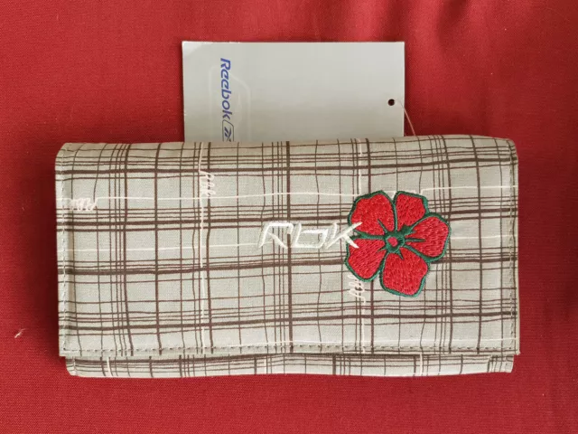 Reebok RBK Fashion Retro Checkered Clutch Wallet Ltd Edition Unused with Tag