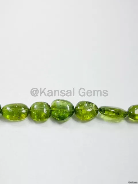 Natural Green Apatite Smooth Nuggets Beads Semi Precious Gemstone Beads Apatite