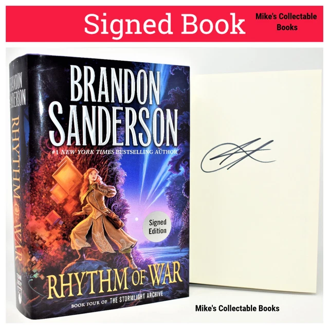 ✎✎SIGNED 1st Print✎✎ Rhythm of War Brandon Sanderson Stormlight Archive NEW +COA